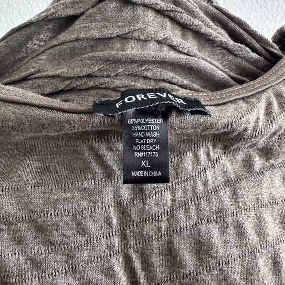 Forever Taupe Textured Knit Dress – Size XL – Long Sleeve - Picture 8 of 8